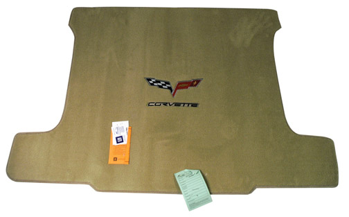 C6 Corvette Cashmere Cargo Mat with C6 Logo & Corvette Script - Coupe