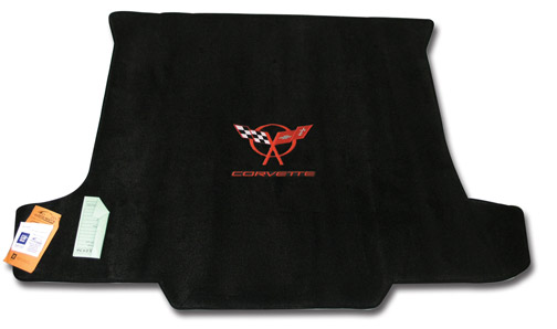 C5 Corvette Convertible Cargo Mat. Black W/Red C5 Logo & Corvette Script