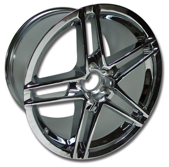 C6 Z06 Corvette Chrome Wheel Set - 17X9.5s & 18X10.5s