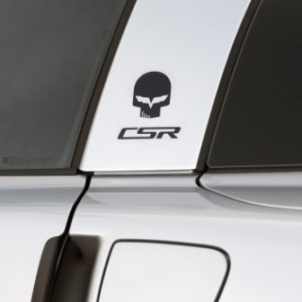 C6 Corvette "Jake" Mascot Decal Cyber Gray B Pillar Decals
