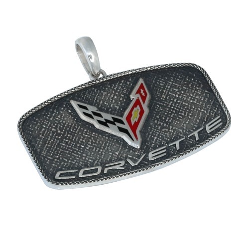 C8 Corvette Corvette Pendant Sterling Silver