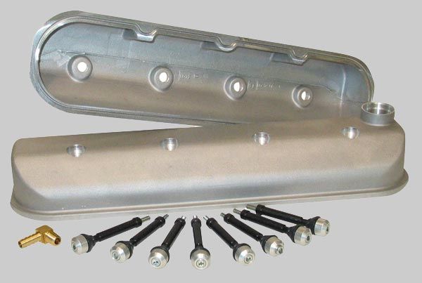 Katech, Cast Aluminum Valve Covers for LS1 / LS2 / LS6 - Slotted Corvette and Others