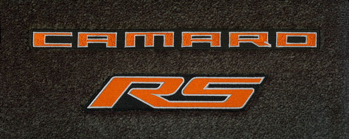 AFM 4-Piece Black Carpet Floor Mats For 1967-1969 Camaro – Embroidered Logo & Red Binding