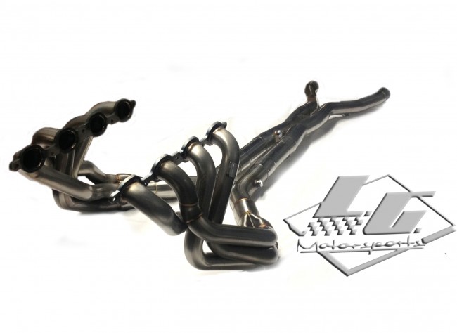 LG Motorsports C7 Corvette Super Pro 1 7/8 Long Tube Headers, With High Flow Cats