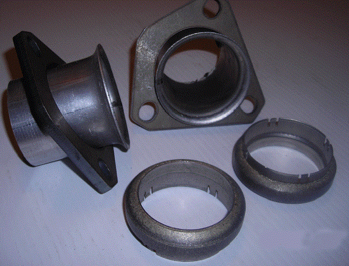 C5 Corvette Exhaust Manifold Collector Flanges with Pipes & Seals