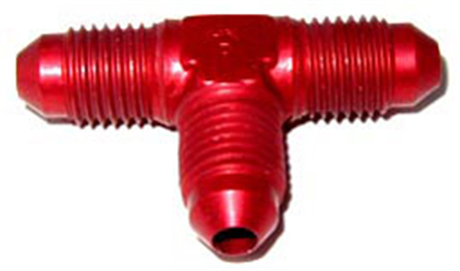 Fuel Hose Fitting, NOS Fittings NOS, 4AN FLARE TEE-RED