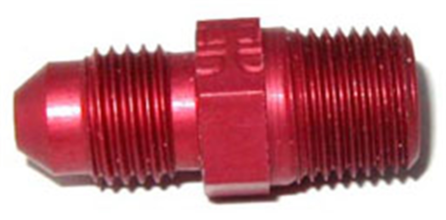 Fuel Hose Fitting, NOS Fittings NOS, 3AN-1/4NPT ADAPT. RED