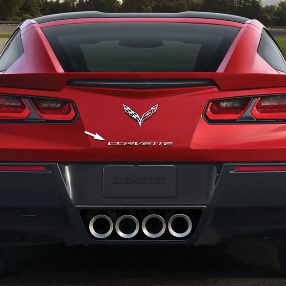 Corvette Chrome Rear Letters, C7 Stingray, Z51, Z06