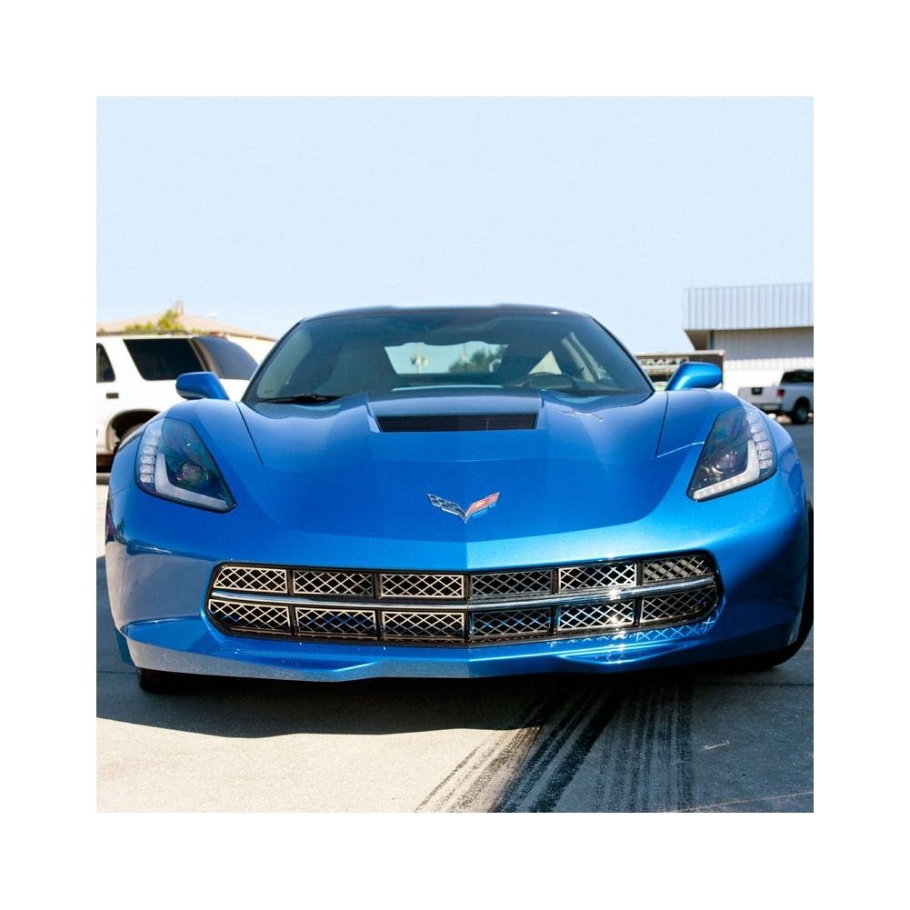Corvette Front Grille Stainless Steel Overlay, C7 Stingray