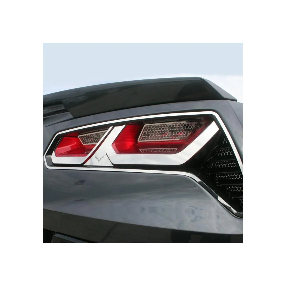 C7 Corvette Stingray Taillight Trim Kit w/Emblem, 2014