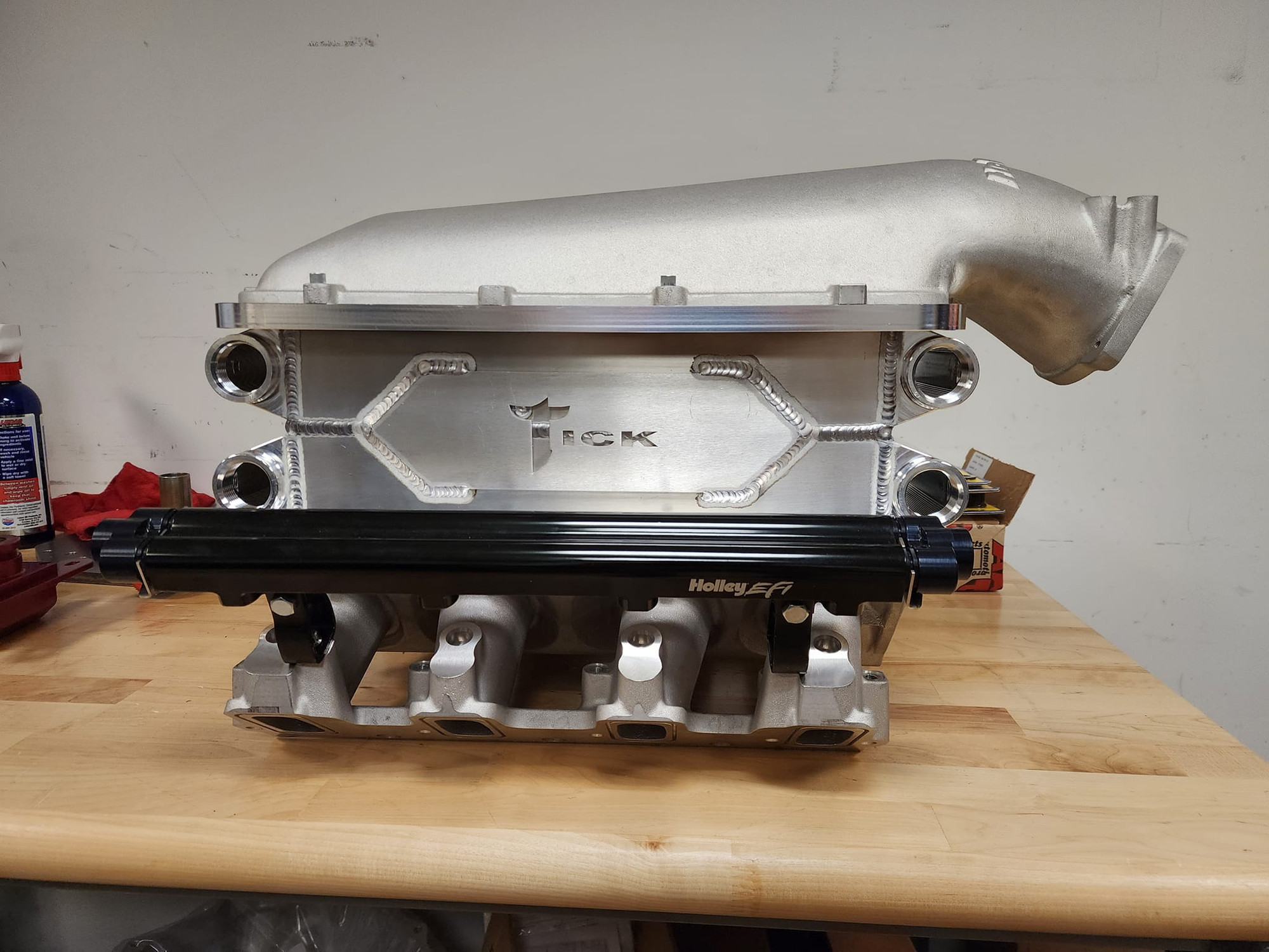 Tick 2000hp Monster Billet AirtoWater Intercooler for Holley Ram Intakes