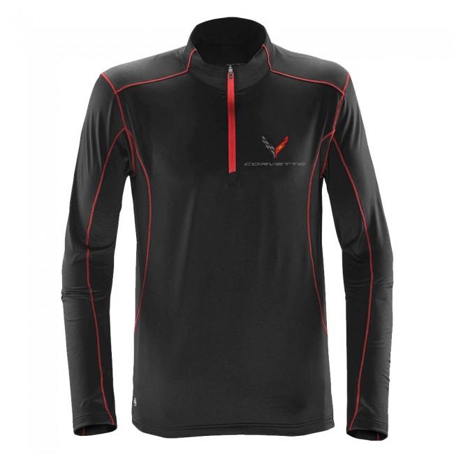 Next Generation Corvette Stingray Quarter-Zip Fleece, Black