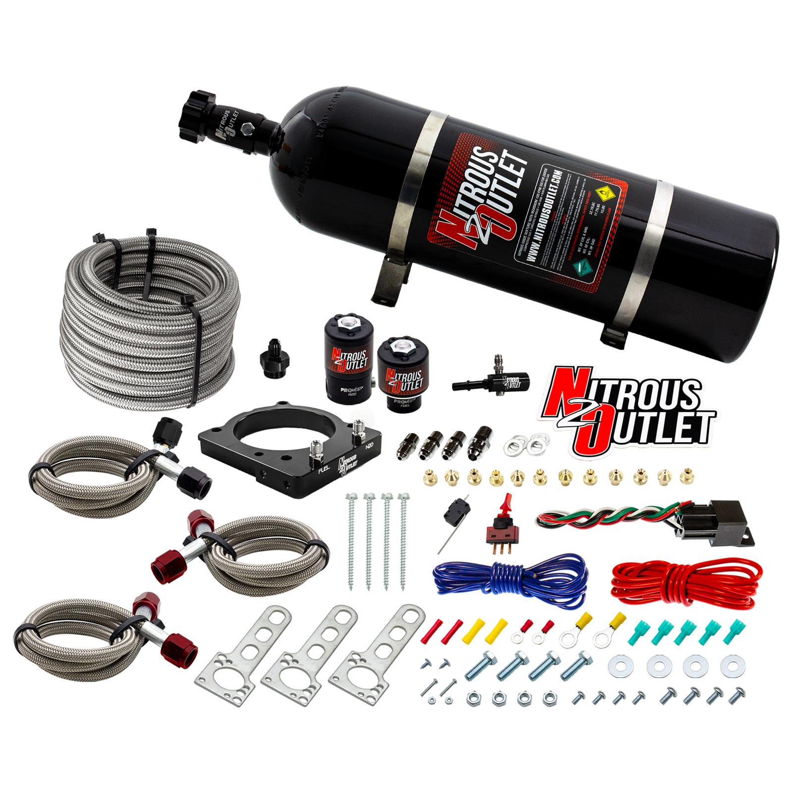 Nitrous Outlet Dodge 85mm 6.4L Hemi Plate System - Gas/E85 (5-55psi)(50-200HP)(1