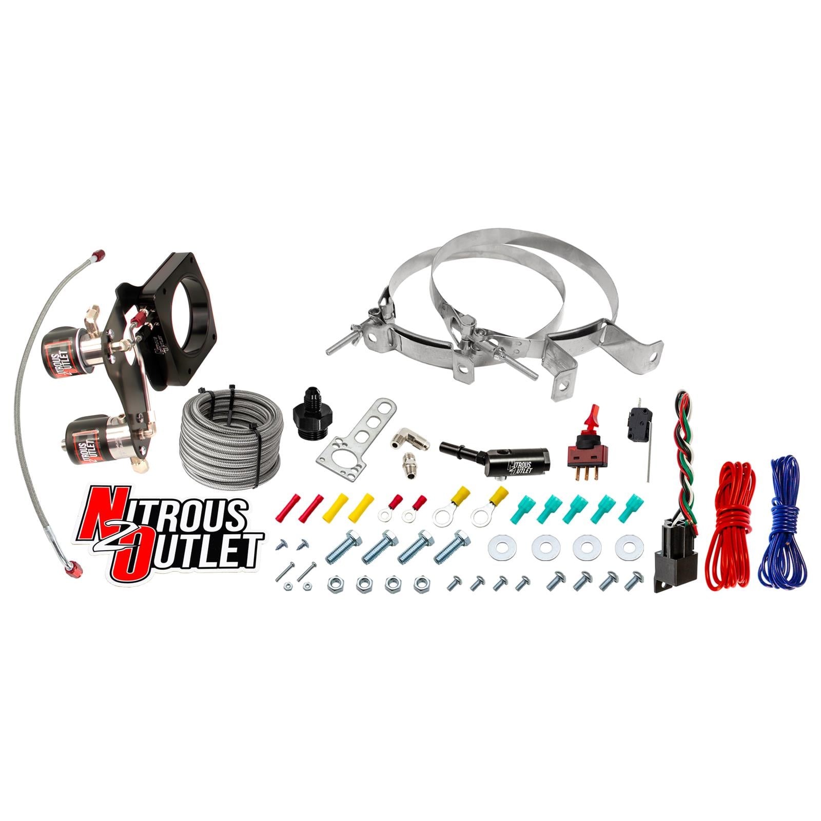Nitrous Outlet GM 2014-2019 5.3L/L83 Truck 83mm Hard-line Plate System - Gas/E85