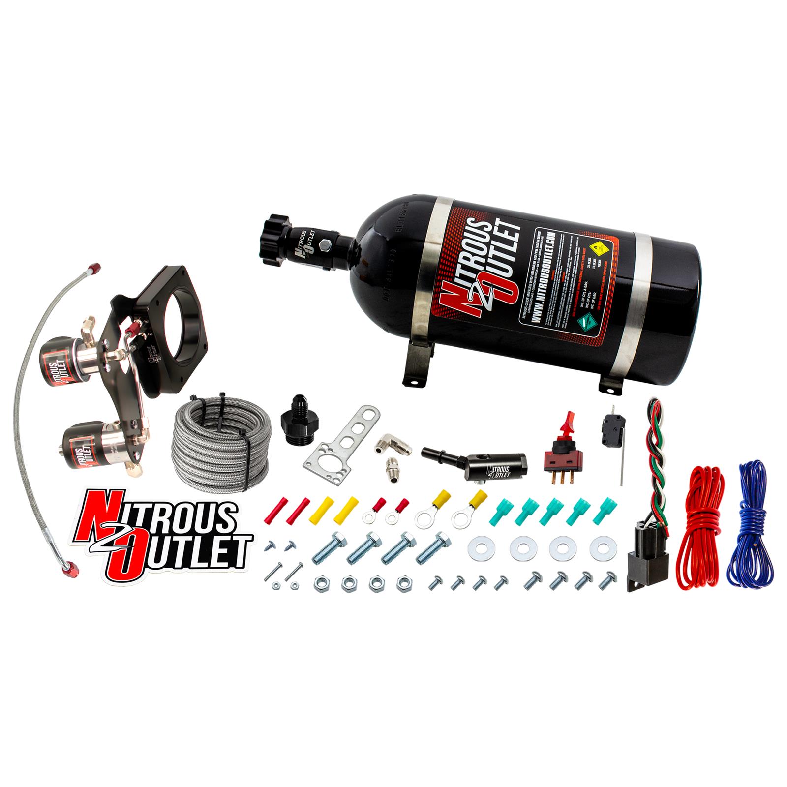 Nitrous Outlet GM 2014-2019 5.3L/L83 Truck 83mm Hard-line Plate System - Gas/E85