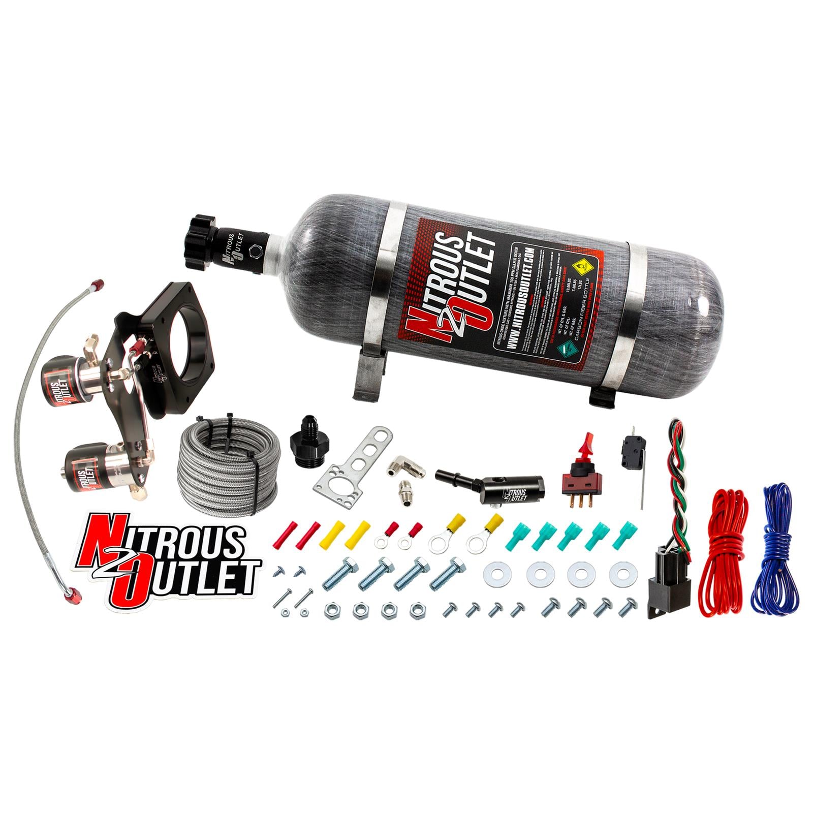 Nitrous Outlet GM 2014-2019 5.3L/L83 Truck 83mm Hard-line Plate System - Gas/E85