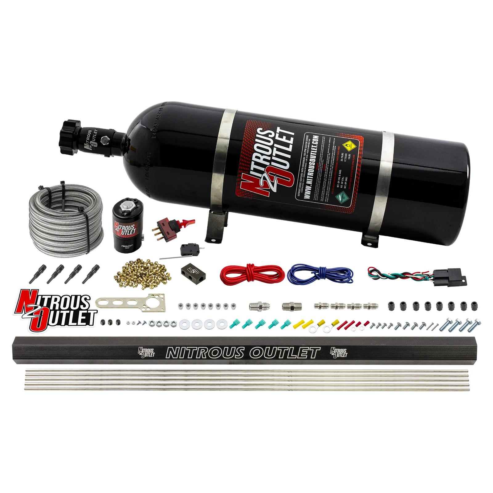 Nitrous Outlet Dry 4 Cylinder Direct Port System - .122 Nitrous Solenoid/Injecti