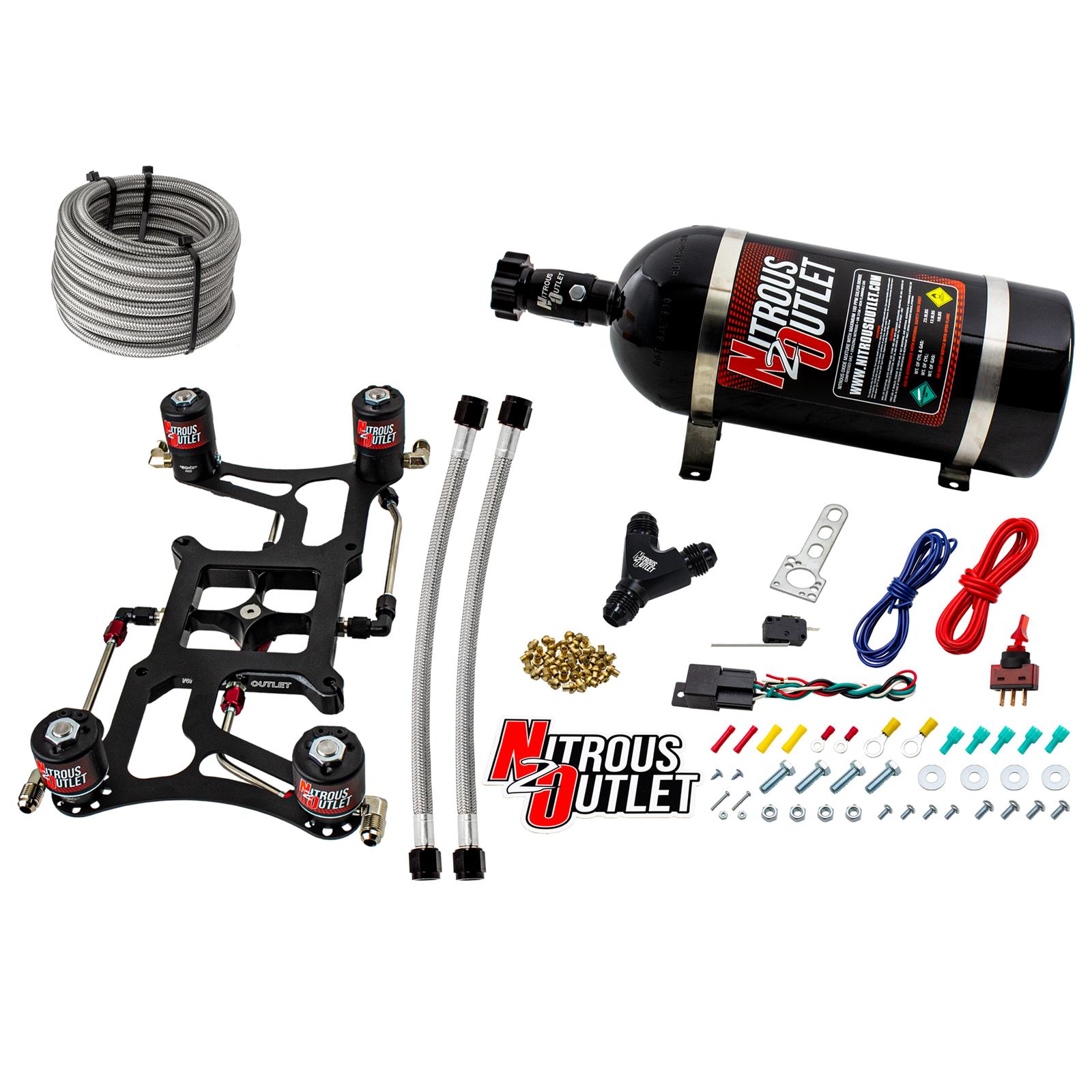 4500 Hornet 2 Dual Stage System Hard-line Two .122 Nitrous Solenoids Two .177 Fu
