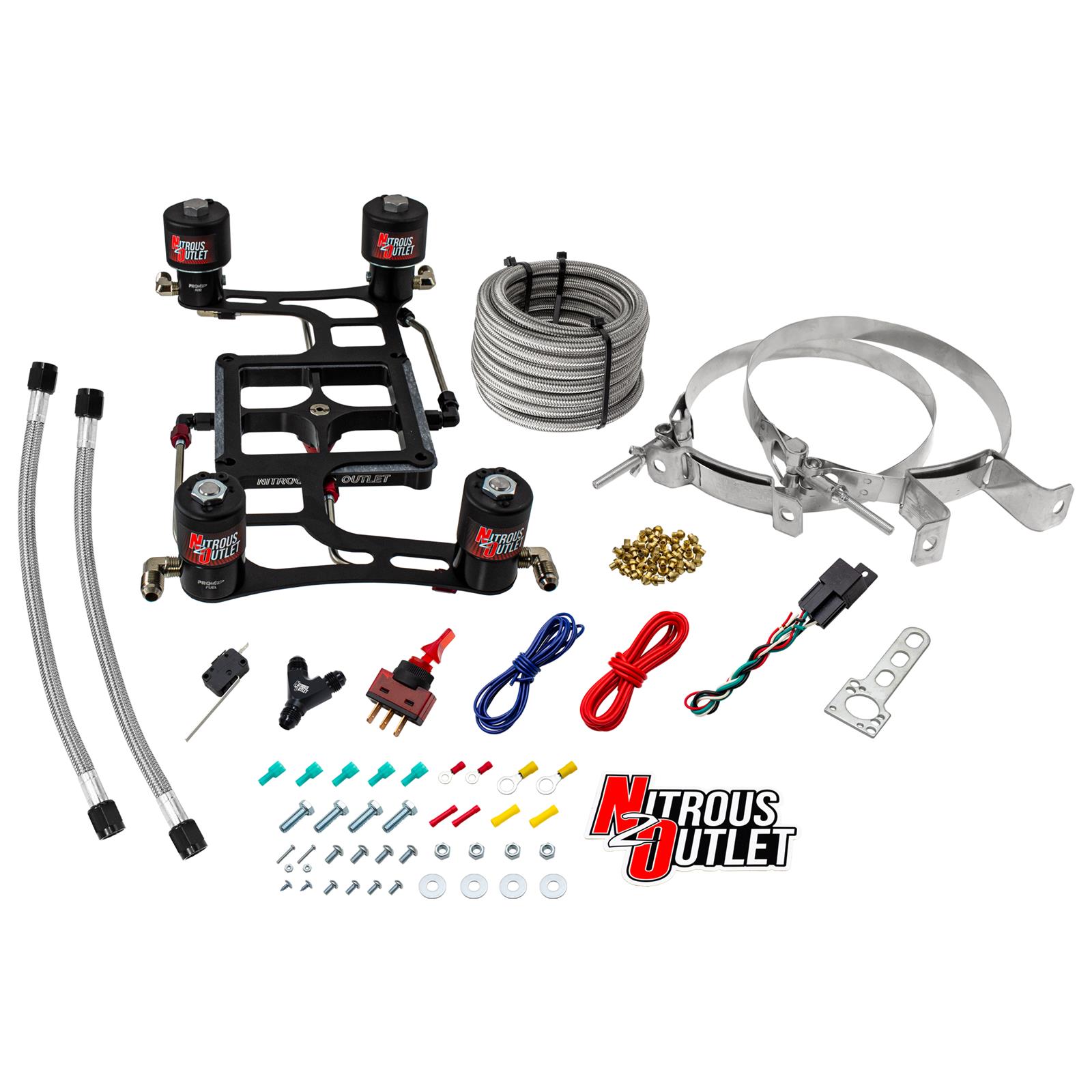 4500 Hornet 2 Race Dual Stage System Hard-line Two .178 Trashcan Nitrous Solenoi