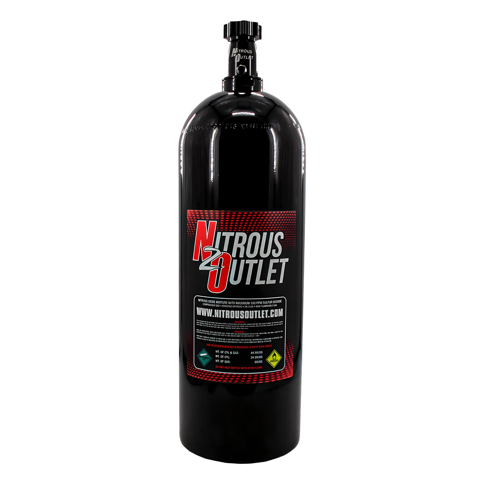 20lb Nitrous Bottle .508 ID Billet Valve Nitrous Outlet