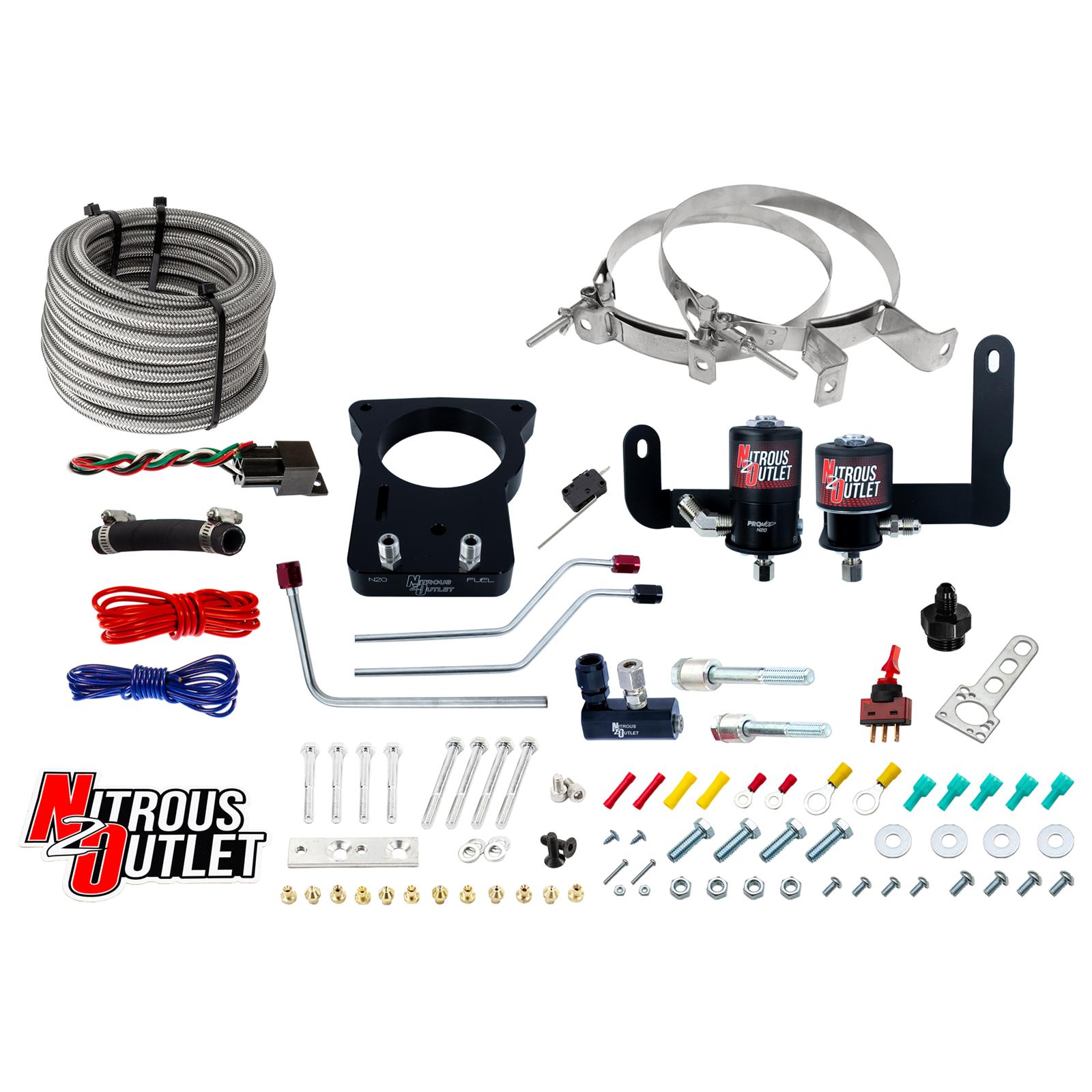 78mm 97-04 Corvette Hard-line Plate System Gas/E85 5-55psi 50-200 HP No Bottle N