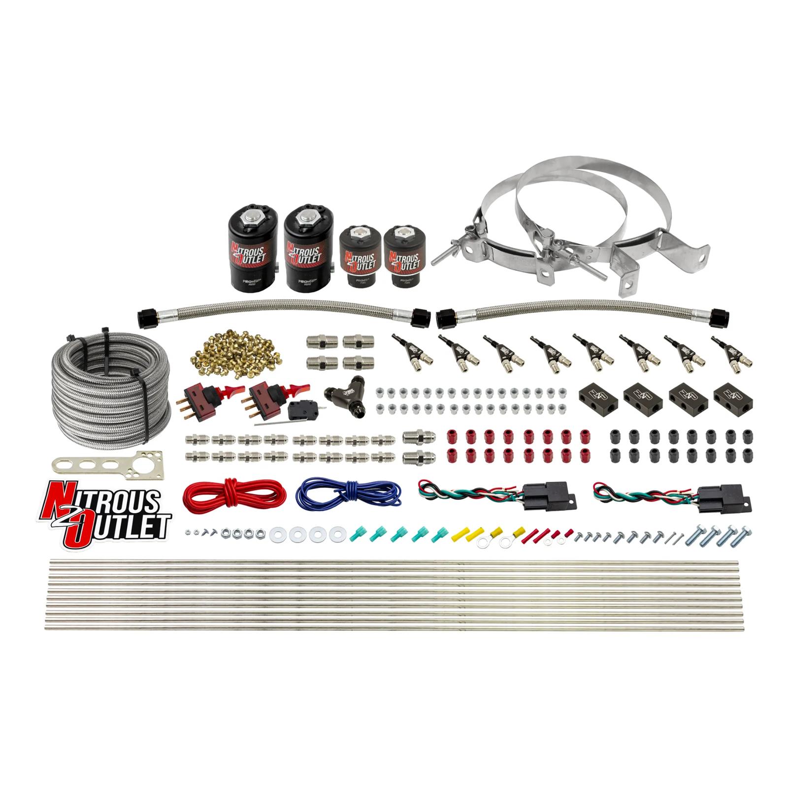 Nitrous Outlet 4 Cylinder Dual Stage Direct Port System - Two .122 Nitrous Solen