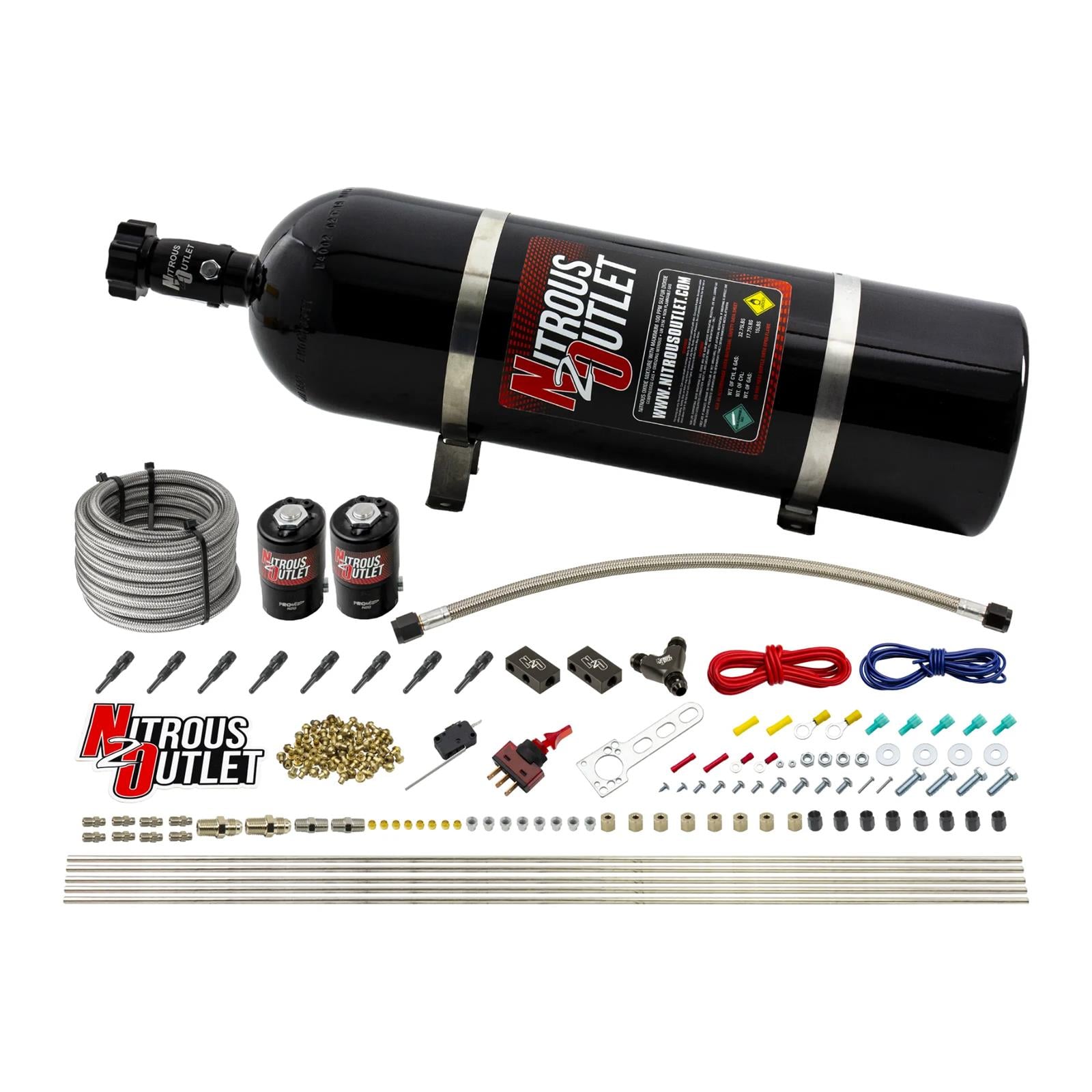 Nitrous Outlet Dry 8 Cylinder Direct Port System - Two .112 Nitrous Solenoids/Co