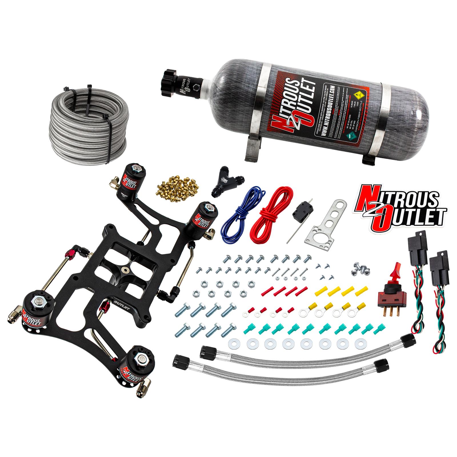 4150 Hornet 3 Dual Stage System Hard-line Two .122 Nitrous Solenoids Two .177 Fu