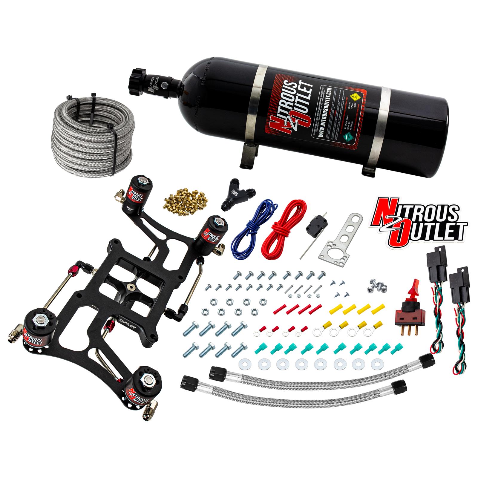 4150 Hornet 3 Dual Stage System Hard-line Two .122 Nitrous Solenoids Two .177 Fu
