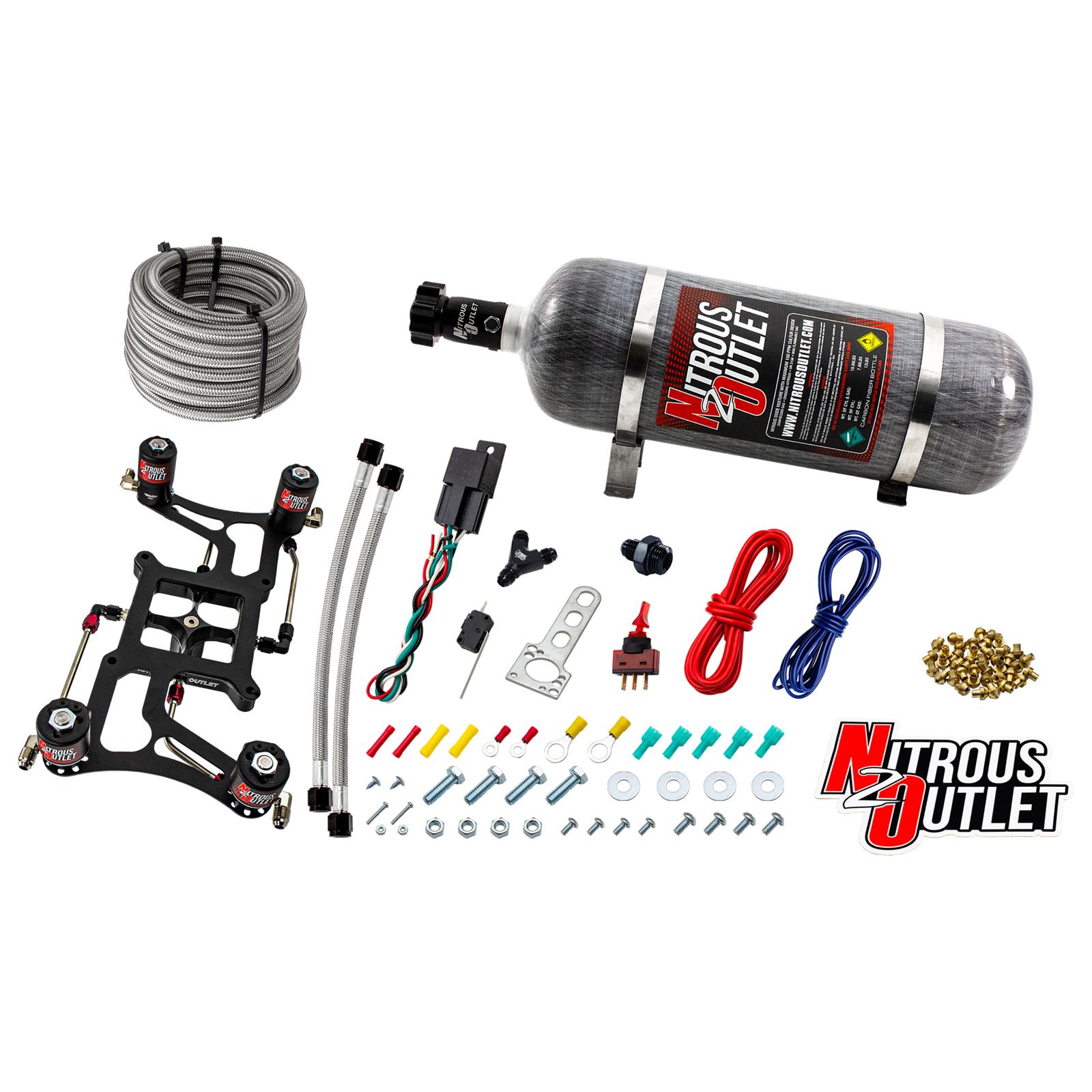 4500 Hornet 3 Dual Stage System Hard-line Two .122 Nitrous Solenoids Two .177 Fu