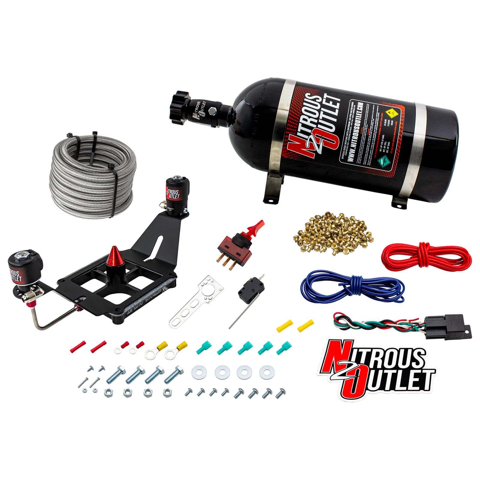 4500 Stinger 3 System Hard-line .122 Nitrous Solenoid .177 Fuel Solenoid Deep Br
