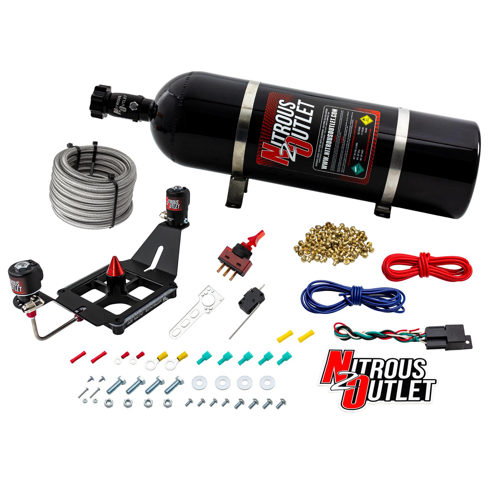 4500 Stinger 3 System Hard-line .122 Nitrous Solenoid .177 Fuel Solenoid Deep Br