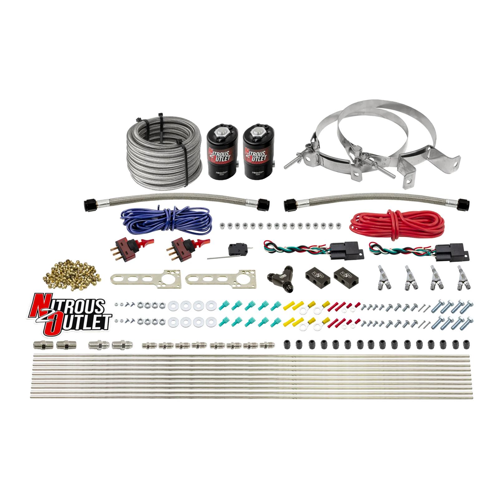 Nitrous Outlet Dry 4 Cylinder Dual Stage Direct Port System - Two .122 Nitrous S