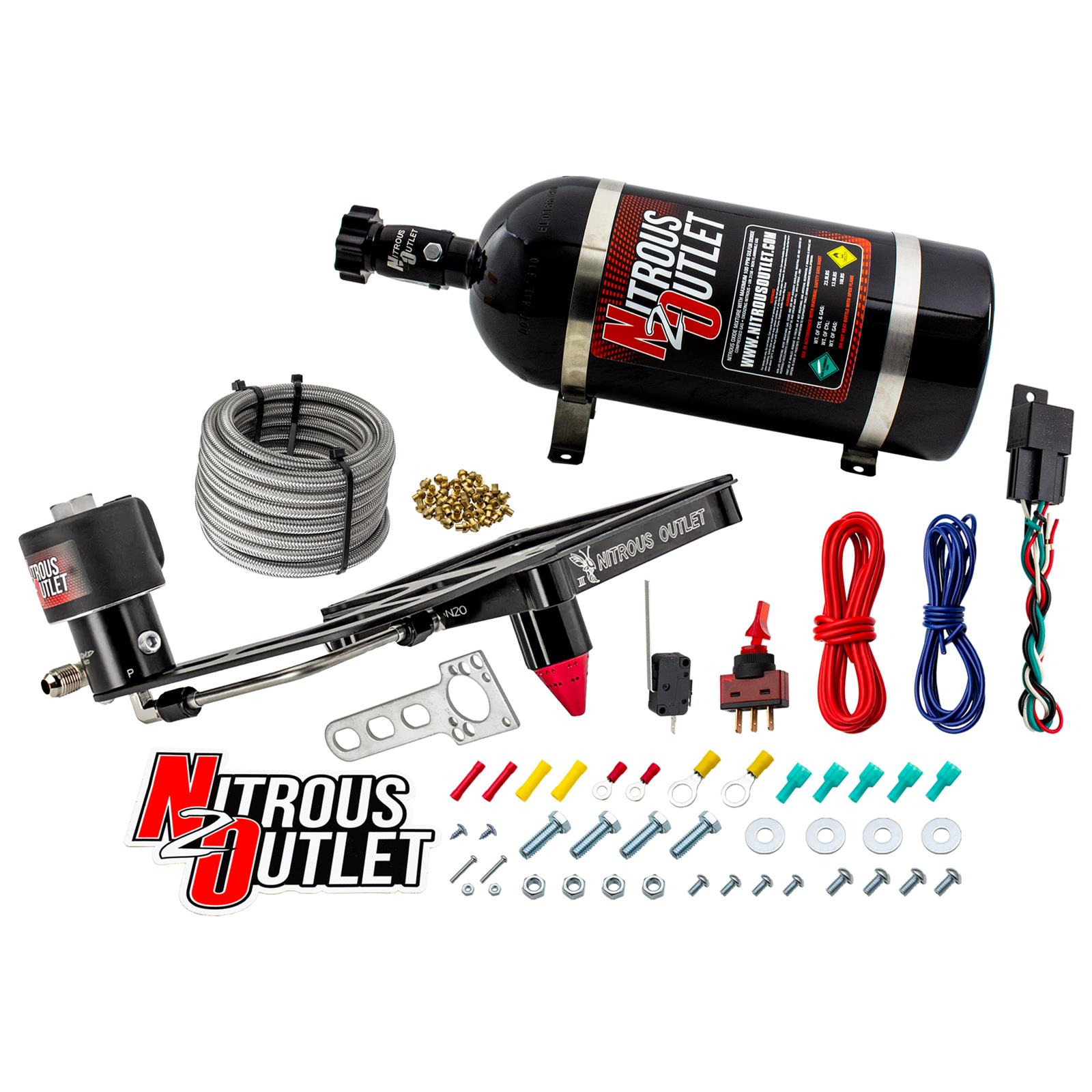 4500 Stinger 3 Dry Race System Hard-line .178 Trashcan Nitrous Solenoid Boomeran