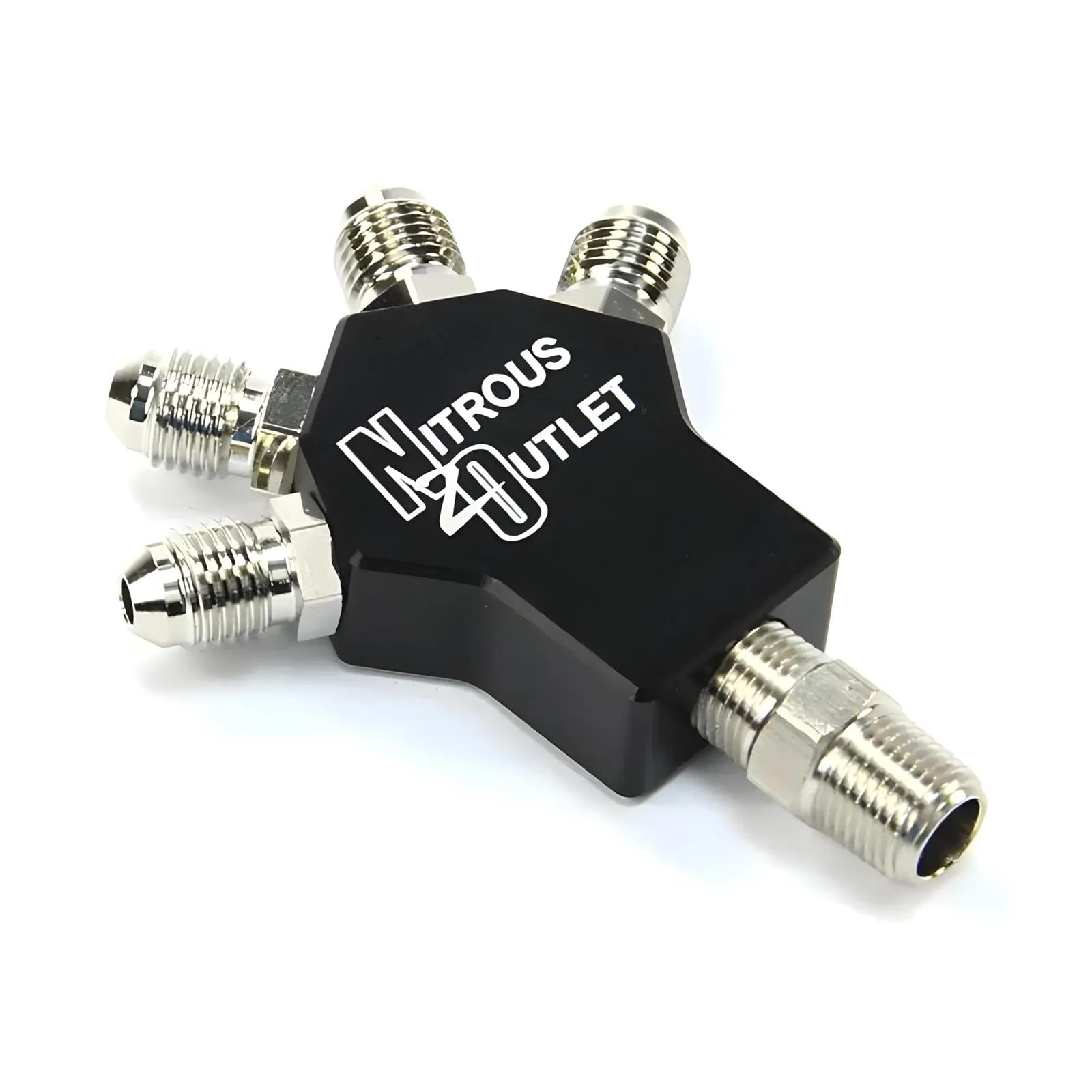 Nitrous Outlet Powersports 1 In 4 Out Distribution Block w/Fittings (1/8" NPT Ma