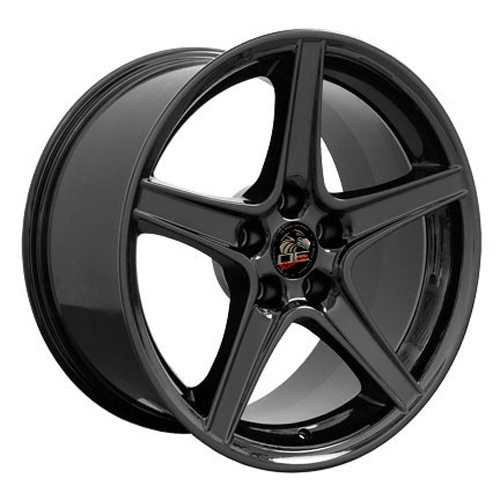 18" Replica Wheel fits Ford Mustang,  FR06B Black 18x10