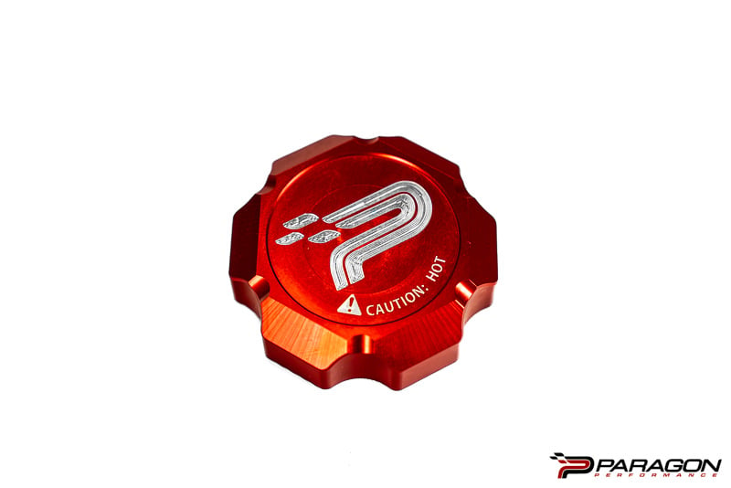 Paragon Performance Red Coolant Cap Cover Chevrolet C8 Corvette 2020-2023