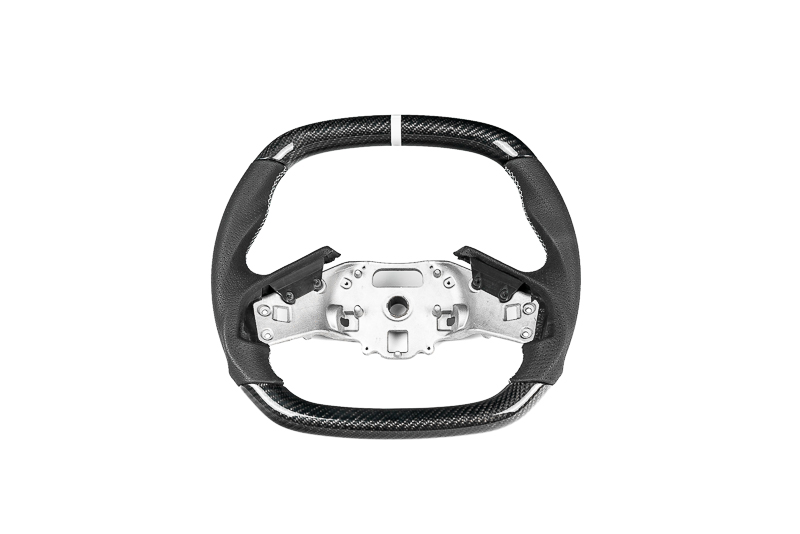 Paragon Performance C8 Z06 Style Corvette Carbon Fiber Steering Wheel, Silver