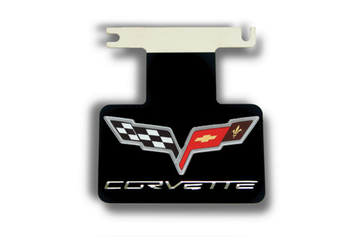 C6 Corvette Black w/C6 Logo Exhaust Enhancer Plate