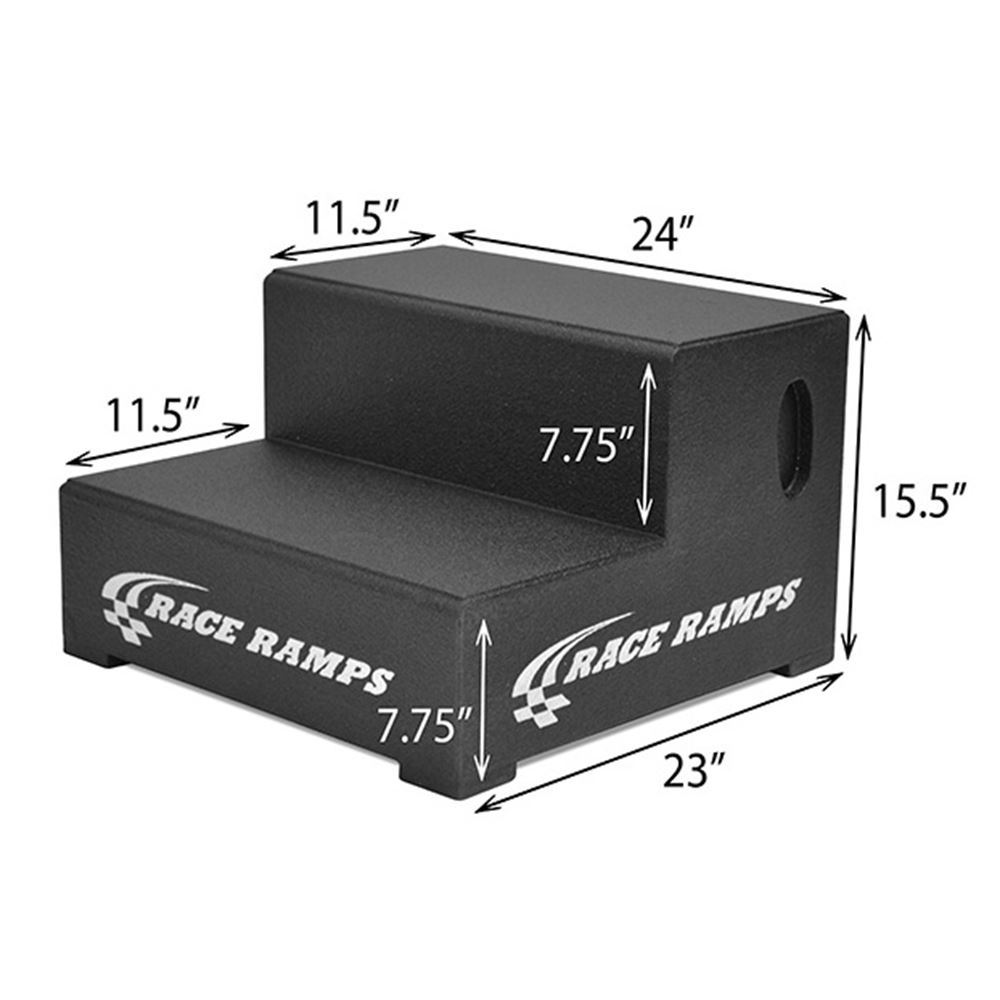Race Ramps, 24" x 23" Lightweight Two-Step Trailer Step