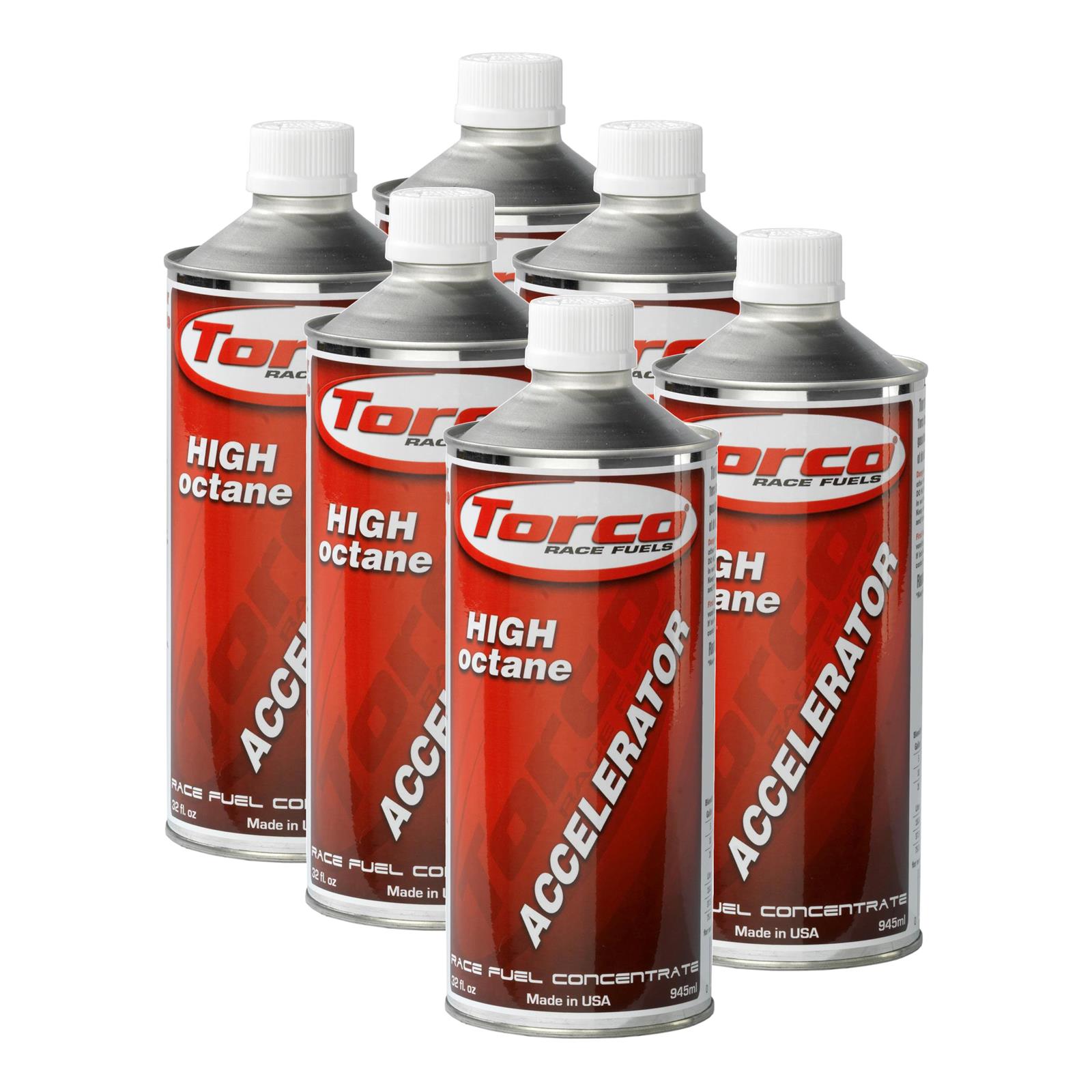 Torco Accelerator, Unleaded Race Fuel Concentrate, Case of 6 x 32oz