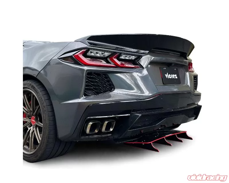 Vicrez Zonari VR5 Rear Diffuser Satin Black Ice (Vinyl) Chevrolet Corvette C8 2020-2024