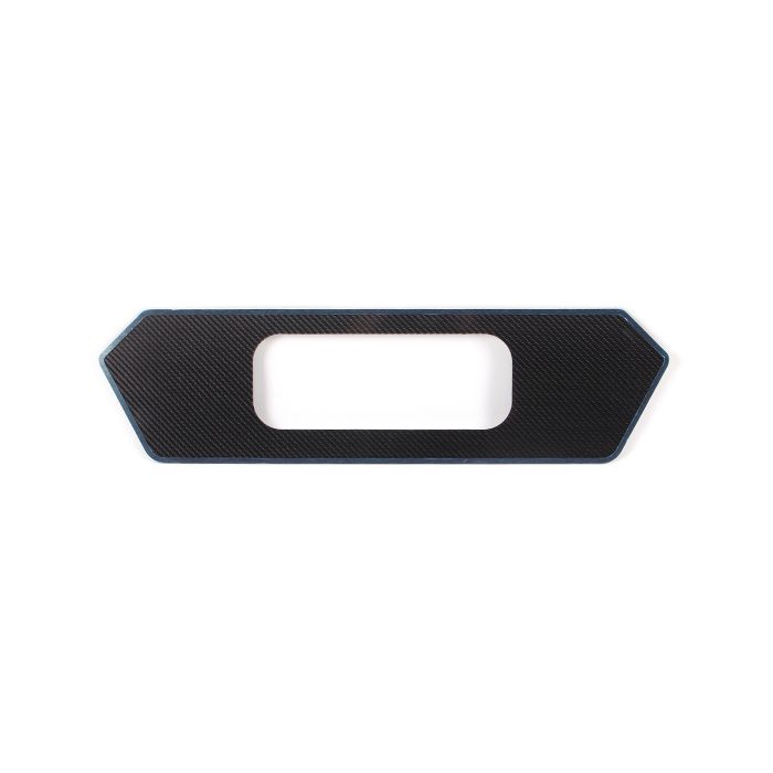 C8 Corvette 20-22 Tag Back Trim Plate - Carbon Fiber w/Black Brushed Stainless T