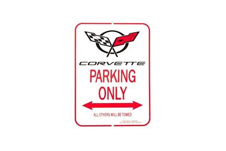 Corvette Parking Sign : Large C5 Logo Corvette Sign
