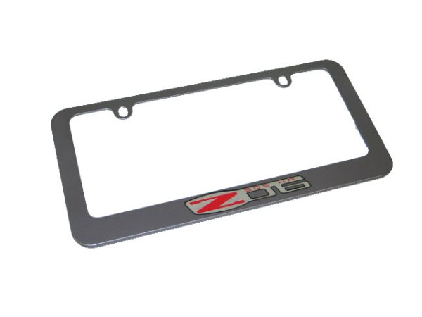 C6 Corvette Z06 505HP Custom Painted and Engraved License Plate Frame