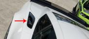 2014-2019 Chevrolet C7/Z06/GS, Rear Quarter Vent Grille Overlay, American Car Craft Rear Quarter Vent Polished Grill Overlay 2pc