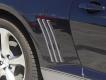 2010-2013 Camaro Rear Side Fender Vent Grille Vinyl Inserts Satin Gun Metal, NOTE: Fits all 2010-2013 Coupe and Conv