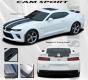 2016+ Camaro Hood and Body Stripe Kit, CAM SPORT SS Single Color, w/ No or Raised Spoiler