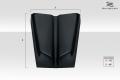 Universal Duraflex WS6 Look Hood Cowl Scoop Vent - 1 Piece