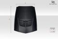 Universal Duraflex Z06 Look Hood Cowl Scoop Vent - 1 Piece